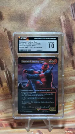MTG Deadpool Trading Card #1753 Foil Borderless Secret Lair Drop CGC 10 Gem Mint - Image 1