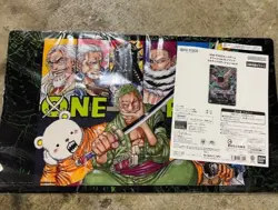 ONE PIECE Card Game Official Playmat Limited Edition Vol. 4 Zoro w/ Promo Leader - Image 1