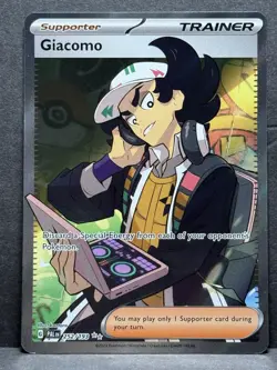Pokemon TCG Giacomo Paldea Evolved Holo Ultra Rare Card 252/193 NM - Image 1