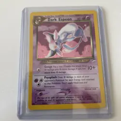 Pokemon TCG Neo Destiny Dark Espeon Holo Rare Card 4/105 NM - Image 1