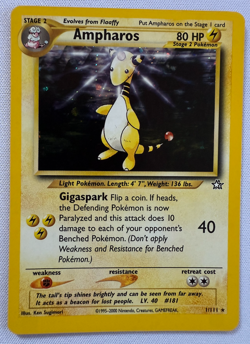 Ampharos 1/111 Neo Genesis Holo Rare Vintage Pokemon Card - Image 2