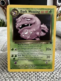 Dark Weezing Team Rocket 31/82 Near Mint Rare Non Holo Pokemon Card 2000 - Image 1