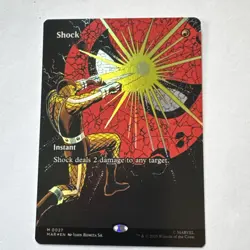 FOIL Shock 0027 Borderless Marvel's Spider-Man Mtg 2025 Magic The Gathering - Image 1