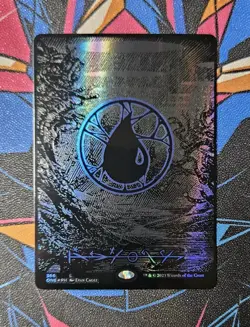 Island NM Phyrexian Full Art Oil Slick Raised Foil MTG Phyrexia All Will Be One - Image 1