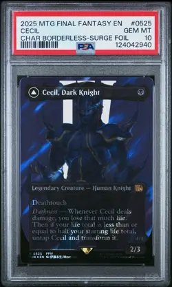 2025 MTG FINAL FANTASY #0525 CECIL, DARK KNIGHT/CECIL, REDEEMED PALADIN PSA 10 - Image 1