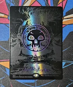 Swamp NM Phyrexian Full Art Oil Slick Raised Foil MTG Phyrexia All Will Be One - Image 1