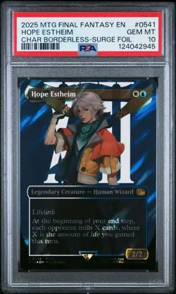 2025 MTG FINAL FANTASY CHARACTER BORDERLESS-SURGE FOIL #0541 HOPE ESTHEIM PSA 10 - Image 1