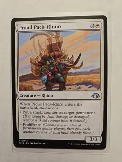 Proud Pack-Rhino - Modern Horizons 3 - LP - MTG Magic - Uncommon - Creature - Image 1