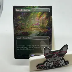 Temple Garden Shock Land Borderless Foil CLU Ravnica: Clue Edition Rare MTG - Image 1