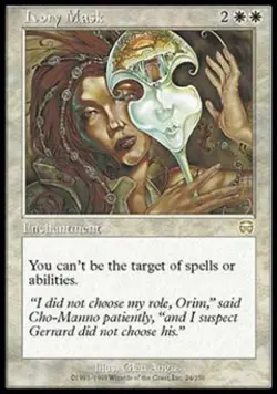 Ivory Mask - Light Play MTG Mercadian Masques - Image 1
