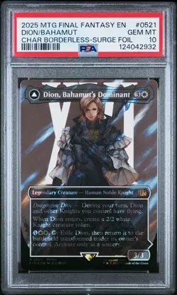 2025 MTG FINAL FANTASY BAHAMUT, WARDEN OF LIGHT/DION, BAHAMUT'S DOMINANT PSA 10 - Image 1
