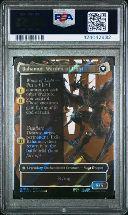 2025 MTG FINAL FANTASY BAHAMUT, WARDEN OF LIGHT/DION, BAHAMUT'S DOMINANT PSA 10 - Image 2