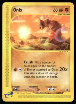2003 Heavily Played Pokemon Onix 98/147 Aquapolis - Image 1