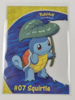 Squirtle #07 PC4 Clear TOPPS 1999 TV Animation Blue Logo Acryllic Pokemon - Image 1