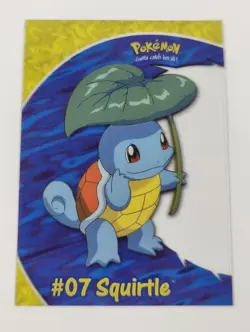 Squirtle #07 PC4 Clear TOPPS 1999 TV Animation Blue Logo Acryllic Pokemon - Image 2