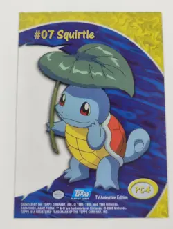 Squirtle #07 PC4 Clear TOPPS 1999 TV Animation Blue Logo Acryllic Pokemon - Image 3