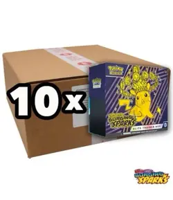 POKEMON SCARLET & VIOLET SURGING SPARKS ETB SEALED CASE 10 CT - Sealed - Image 1