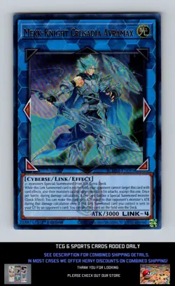 BOL Monster Mayhem Yugioh #BLMM-EN095 Mekk-Knight Crusadia Avramax NM+ - Image 1
