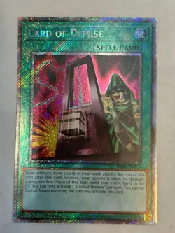 YUGIOH- Card of Demise - RA03-EN265 - Platinum Secret Rare - 1st Edition - Image 1