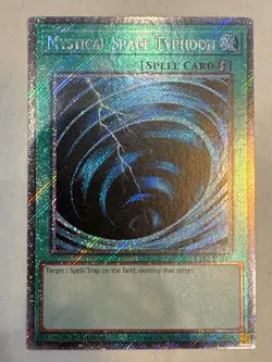 YUGIOH- Mystical Space Typhoon - RA02-EN048 - Platinum Secret Rare - 1st Edition - Image 1