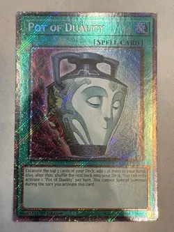 YUGIOH- Pot of Duality - RA02-EN057 - Platinum Secret Rare - 1st Edition - Image 1