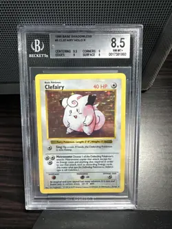 Clefairy 5/102 Base Set Shadowless - Holo Rare Pokemon Card BGS 8.5 NM-MT+ - Image 1