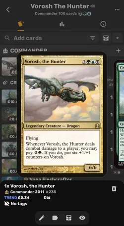 Custom (Vorosh) 100 Card Sleeved Commander Deck - Image 1