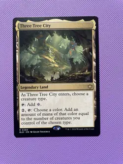 Three Tree City Borderless Card Bloomburrow Regular #0260 MTG - Image 1