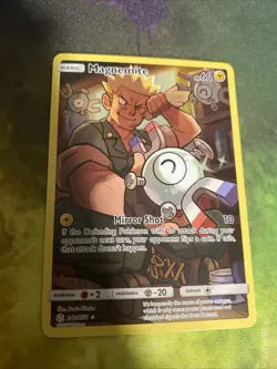 Pokemon Magnemite Cosmic Eclipse Full Art SM Holo Card 242/236 Secret Rare - Image 1