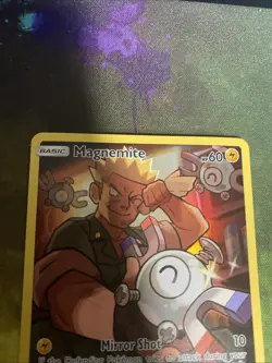 Pokemon Magnemite Cosmic Eclipse Full Art SM Holo Card 242/236 Secret Rare - Image 2