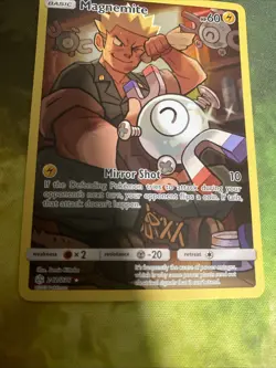 Pokemon Magnemite Cosmic Eclipse Full Art SM Holo Card 242/236 Secret Rare - Image 3