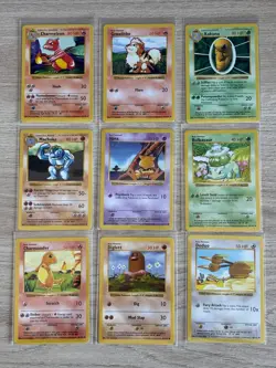 Pokemon Cards: Shadowless Base Set 33 Card Non-Holo Lot WOTC TCG - Image 1