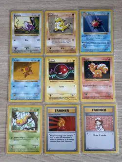 Pokemon Cards: Shadowless Base Set 33 Card Non-Holo Lot WOTC TCG - Image 5