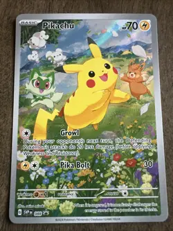 Pokemon TCG Pikachu Sv: Scarlet & Violet 088 Black Star Promo Card Holo - Image 1