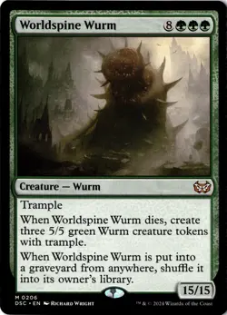 Worldspine Wurm NM/M* Duskmourn Commander ENGLISH 0206 mtg -UnltdCards - Image 1