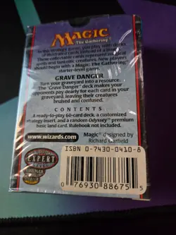 Magic: The Gathering Torment Theme Deck - Grave Danger - Factory Sealed - Image 2