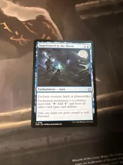 MTG Magic The Gathering Imprisoned In The Moon FDN Blue Enchantment Commander - Image 1
