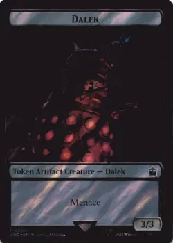 MTG Dalek // Food (0057) Double-Sided Token (Surge Foil) Foil NM Doctor Who - Image 1