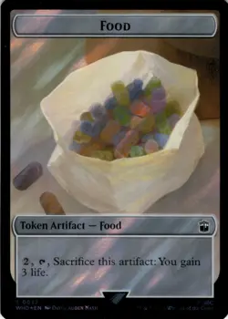 MTG Dalek // Food (0057) Double-Sided Token (Surge Foil) Foil NM Doctor Who - Image 2