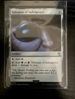 NM Talisman of Indulgence, MTG, Doctor Who, Magic the Gathering, 252 - Image 1