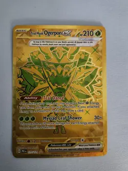 Pokemon TCG Sv: Prismatic Evolutions Teal Mask Ogerpon EX Gold 177/131 NM - Image 1