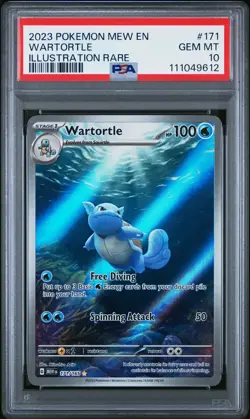 2023 POKEMON MEW EN-151 ILLUSTRATION RARE #171 WARTORTLE PSA 10 - Image 1