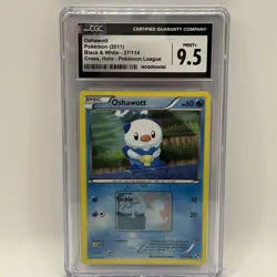 Oshawott Pokemon (2011) Black & White Cross Holo Poke League 27/114 CGC 9.5 sku3 - Image 1
