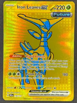 Pokemon Iron Leaves ex Hyper Rare 176/131 PRE Prismatic Evolutions NM - Image 1