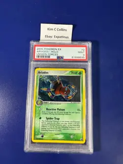 Pokemon 2005 Ex Unseen Forces Ariados #2 PSA 9 - Image 1