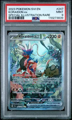2023 POKEMON SVI EN-SCARLET & VIOLET SPECIAL ILLUSTRATION RARE KORAIDON EX PSA 9 - Image 1