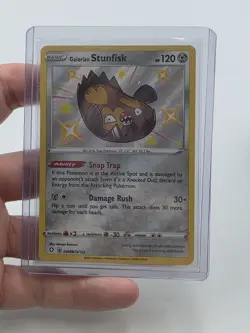 Galarian Stunfisk SV088/SV122 Shiny Vault Holo Pokemon 2021 Shining Fates - NM - Image 1