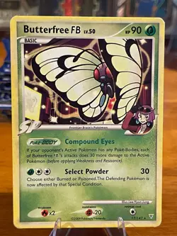 2009 Pokemon Platinum Supreme Victors Butterfree FB 17/147 Rare Basic MP - Image 1