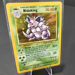 Pokemon TCG Nidoking Base Set Unlimited Holo Rare 11/102 MP - HP - Image 1