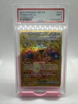 2023 POKEMON OBF EN-OBSIDIAN FLAMES HYPER RARE #228 CHARIZARD EX PSA 9 - Image 1